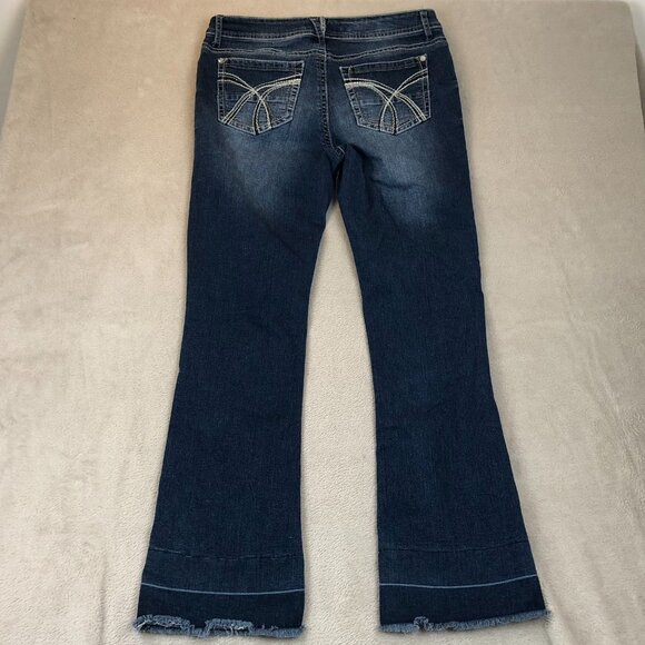 Wallflower Women's Jeans Size 13 Bootcut Blue Denim Frayed Hem Casual Retro Y2K - Picture 13 of 13